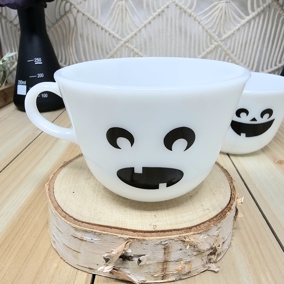 Corning Milkglass Halloween Flat Cups - Picture 4 of 11
